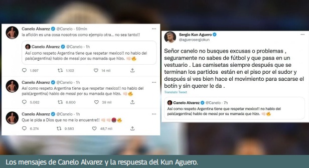 La respuesta del Kun Agüero a Canelo Álvarez luego de su amenaza a Messi: “Seguramente no sabés de fútbol”