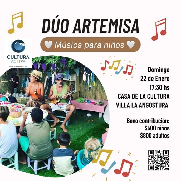 “Dúo Artemisa”: Espectáculo musical para niños y niñas