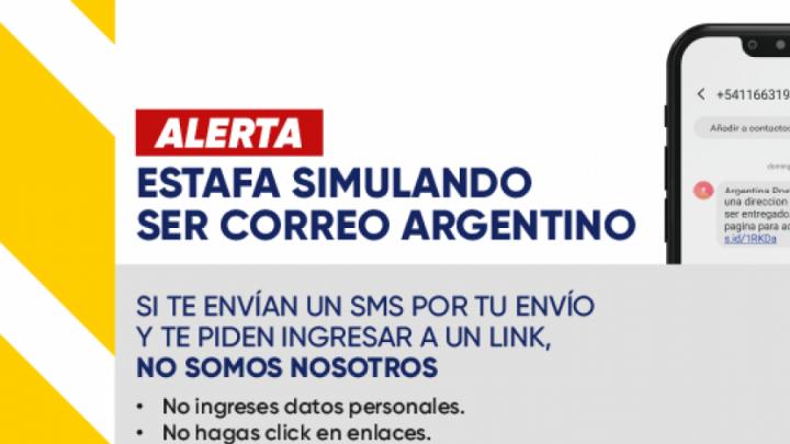 Alerta por estafa virtual: se hacen pasar por Correo Argentino