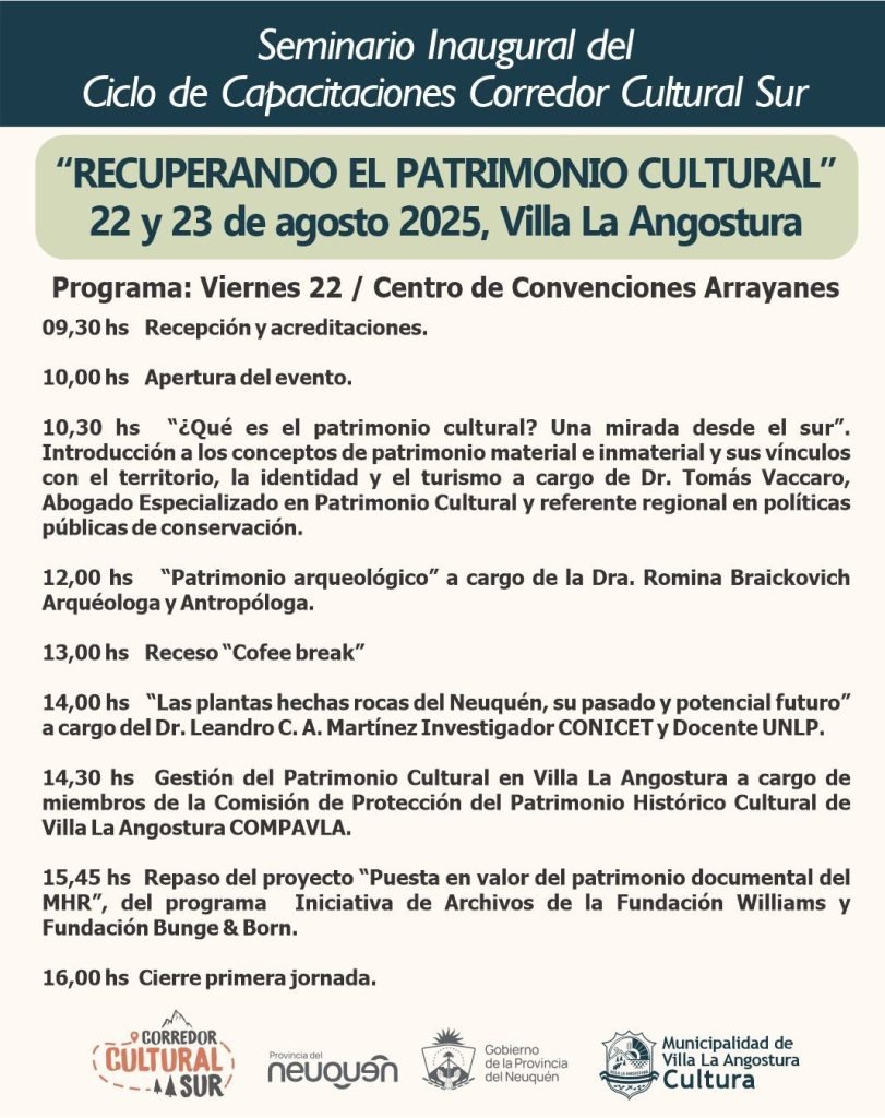 Inauguración del Seminario del Ciclo de Capacitaciones “Recuperando el Patrimonio Cultural”