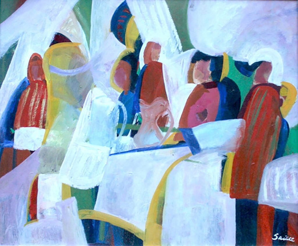 Inauguración de la exposición “Contrastes, Otra Retrospectiva” de Néstor Saiace, artista plástico argentino, en el MAC