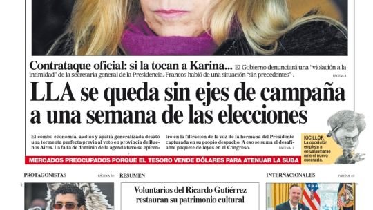 La tapa del Diario PERFIL del domingo 31 de agosto de 2025