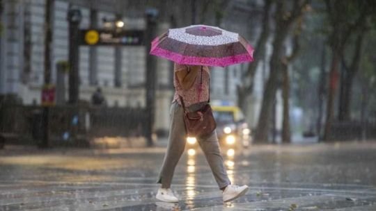 Alerta naranja por lluvias en la Ciudad de Buenos Aires y el resto del AMBA