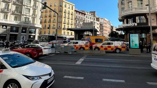 Hombre detenido en la Gran Vía de Madrid tras amenazar con explotar bombonas de butano