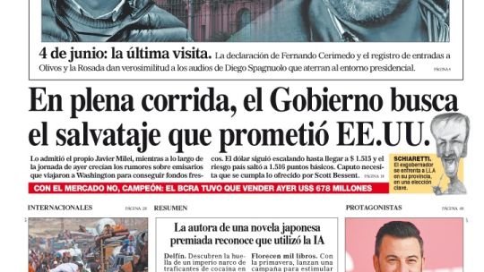 La tapa del Diario PERFIL del 20 de septiembre de 2025