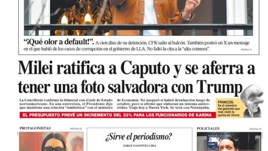 La tapa del Diario PERFIL del domingo 21 de septiembre de 2025