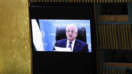 Rechazaron la visa del presidente de Palestina Mahmoud Abbas y debió hablar por videoconferencia