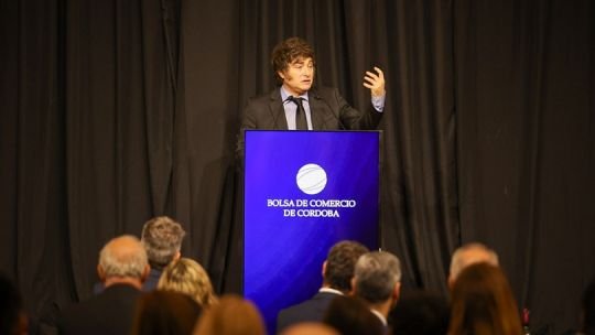 Javier Milei llega a Córdoba para el 125° aniversario de la Bolsa de Comercio