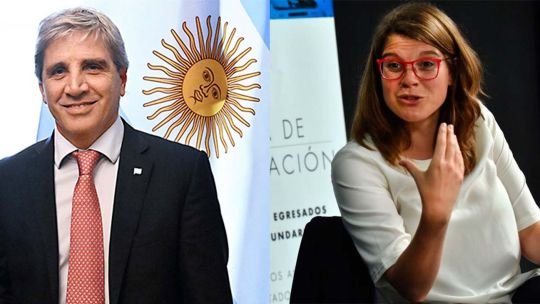 Delfina Rossi y Luis Caputo en un “amable” debate de ideas: “De chorra a basurero”