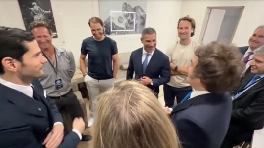 El inesperado encuentro de Javier Milei con Rafael Nadal, David Nalbandian y Carlos Moya
