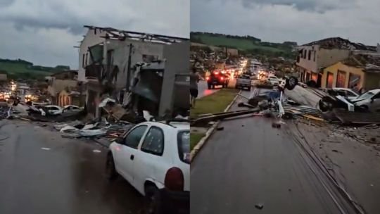 Impactante temporal en Misiones: el ciclón tropical que vino de Brasil dejó autos volcados y graves destrozos