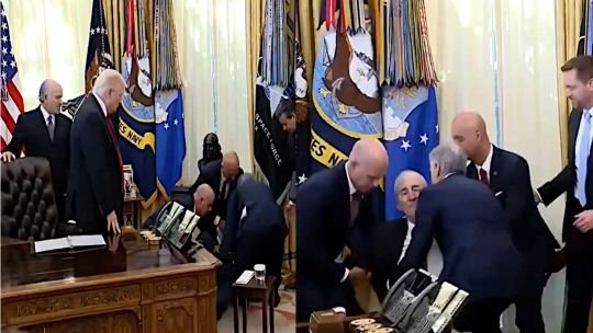 Un ejecutivo colapsó en el Despacho Oval frente a Donald Trump y tuvieron que pausar la conferencia