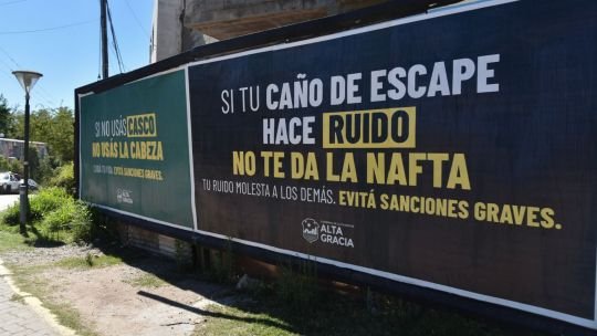 Alta Gracia lanza una campaña para frenar ruidos molestos y mejorar la seguridad vial