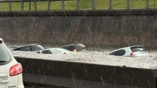 La tormenta en el AMBA en imágenes: granizo, inundaciones y caos en la Panamericana
