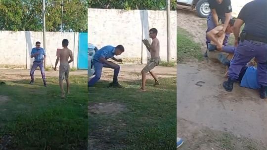Tres policías quedaron bajo investigación tras una pelea callejera filmada en Resistencia