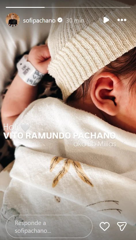¡Pura felicidad! Nació Vito, el hijo de Sofía Pachano: la primera foto del bebé
