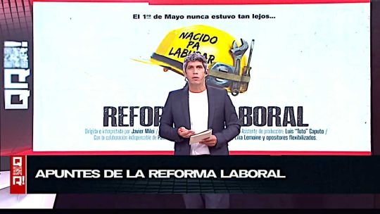 En el programa “QR!”, Pablo Caruso cuestionó la reforma laboral del Gobierno y advirtió sobre un retroceso en derechos