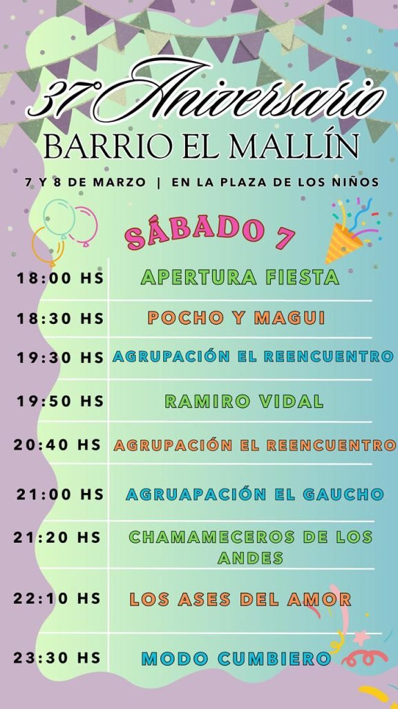 El Barrio El Mallín celebra su 37° Aniversario