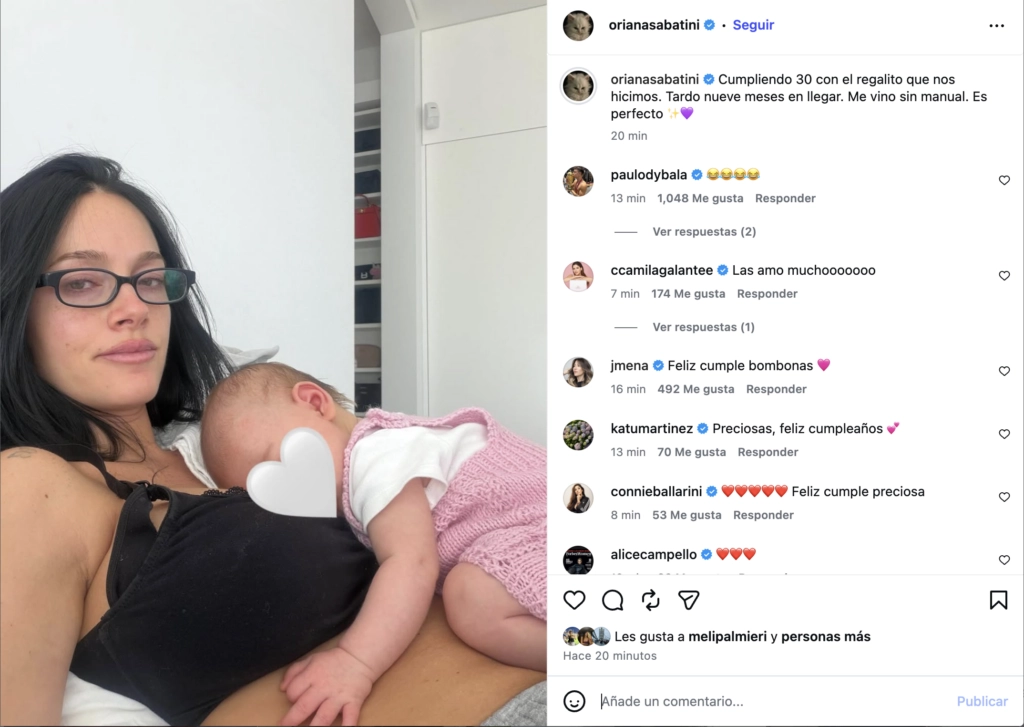 Oriana Sabatini cumplió 30 y soltó una frase sobre su hija que explotó todo: “Me vino sin…”