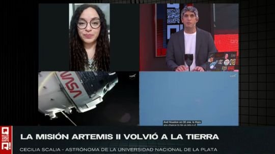 “Como una piedra que cae libremente”: en QR, Cecilia Scalia analizó el perfecto retorno de la misión Artemis II