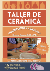 Pre-Inscripción a talleres 2026 – Área de la Mujer