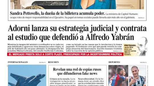 La tapa del Diario PERFIL del sábado 4 de abril de 2026