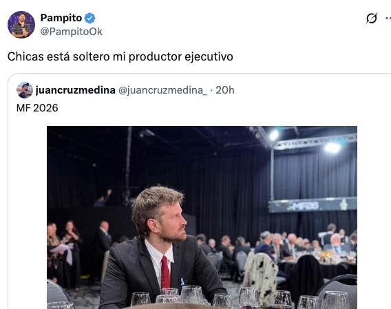Quién es el productor soltero que presentó Pampito en los Martín Fierro y causó furor en hombres y mujeres: “El hijo del Teto Medina”