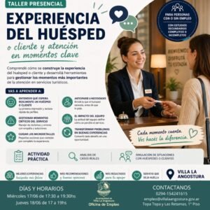 La Oficina de Empleo Brinda nuevos talleres.