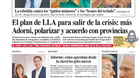 La tapa del Diario PERFIL del domingo 3 de mayo de 2026