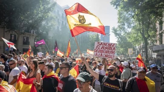 Miles marcharon en Madrid para exigir la renuncia de Pedro Sánchez y un adelanto electoral
