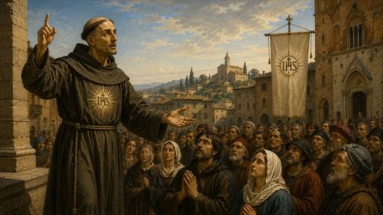 San Bernardino de Siena, el incansable predicador de la paz y el Santo Nombre de Jesús