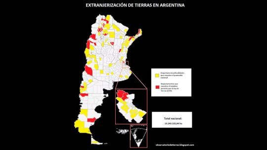 Más de 13 millones de hectáreas argentinas están extranjerizadas