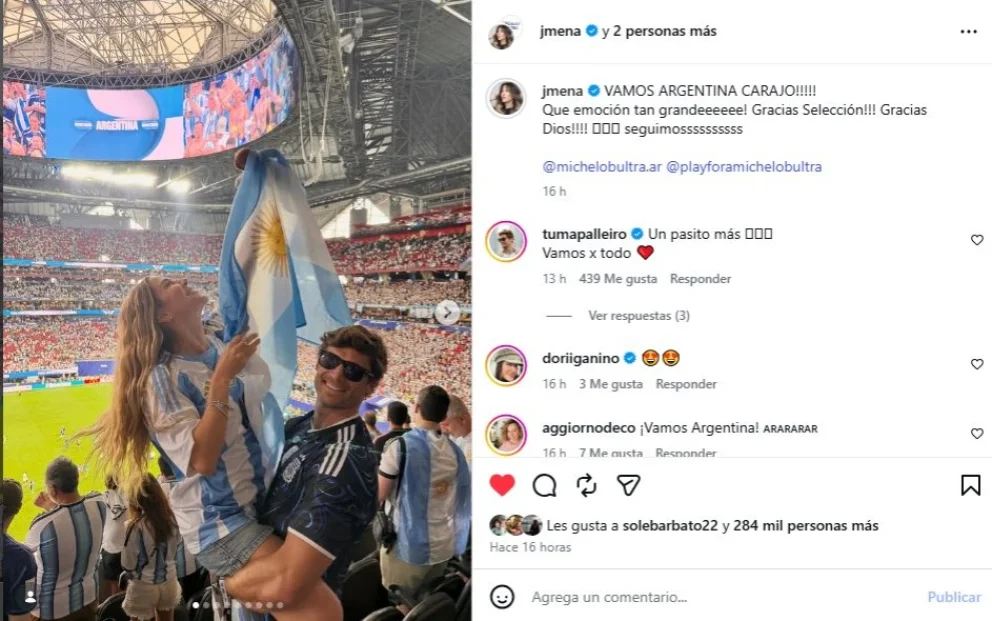 De la locura de La Mona a la cábala de Pampita: el festejo de los famosos tras el triunfo ante Inglaterra