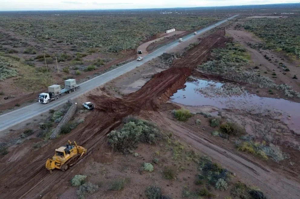 Ruta 5: iniciaron una obra clave para evitar cortes por tormentas en el arroyo Carranza