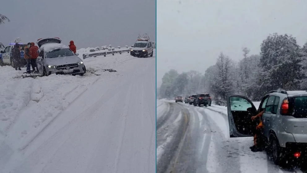Temporal de nieve en Neuquén: cerraron un sector de Siete Lagos y otras rutas complicadas