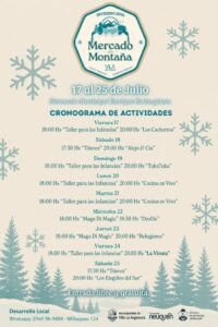 Mercado de Montaña abre sus puertas para disfrutar las vacaciones de invierno en Villa La Angostura