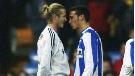 El histórico cruce de Lionel Scaloni con David Beckham revive antes del choque entre Argentina e Inglaterra