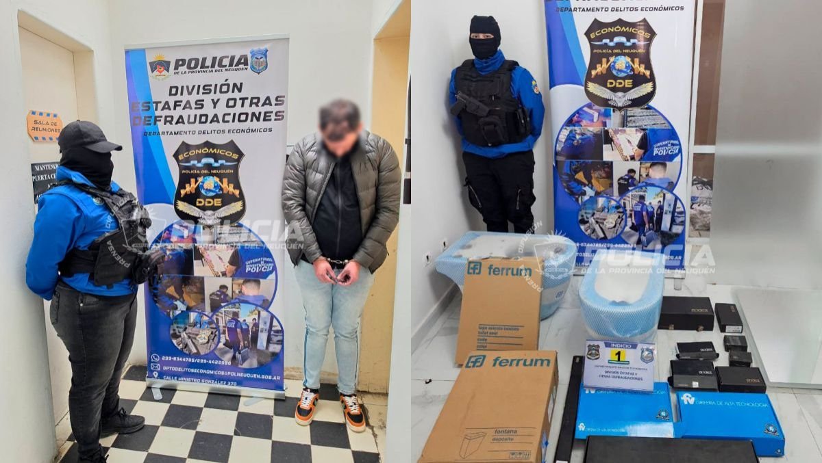 La Policía allanó por estafas en compras con tarjetas hechas a un reconocido comercio neuquino