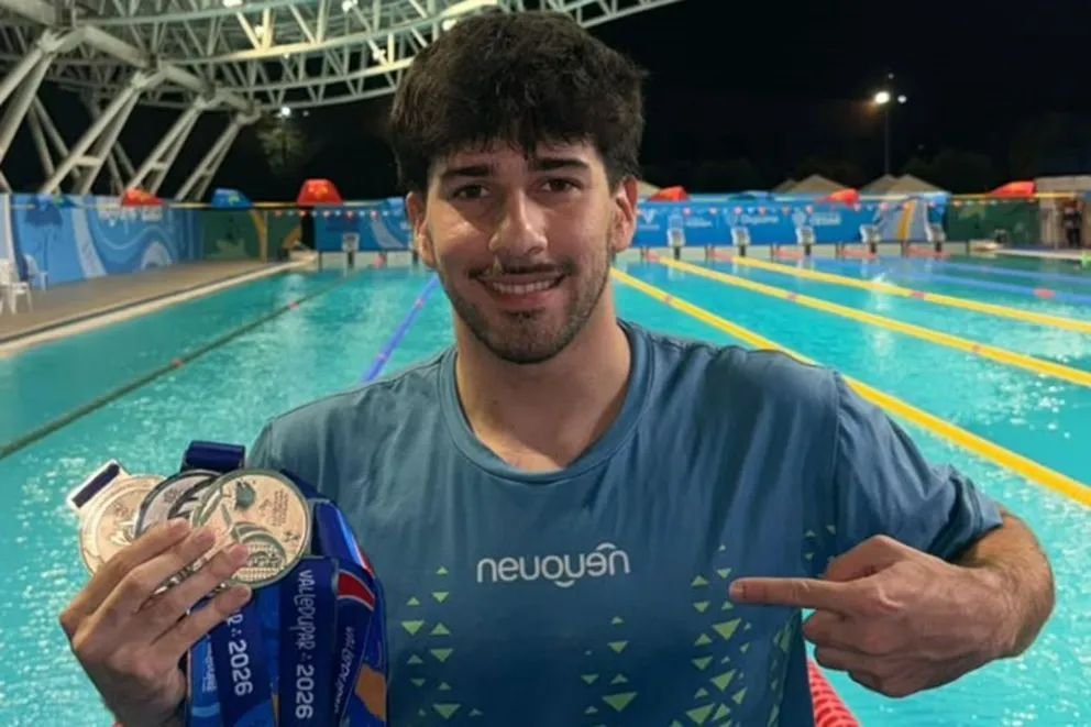El neuquino Iñaki Basiloff sumó cuatro medallas en Colombia