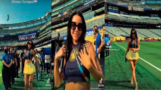 La emoción de María Becerra, que cantará el Himno argentino en la final: ya se filtró el video del ensayo