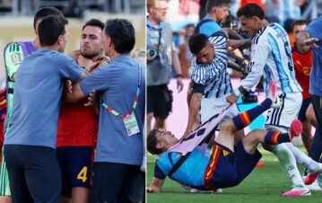 La provocación del capitán de España a los jugadores argentinos que terminó en la pelea con Paredes: “Habla menos, boludo”