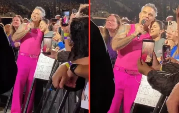 Qué dijo Robbie Williams sobre la extraña sustancia blanca que se le cayó de la nariz durante un vivo: “Fui poco profesional”