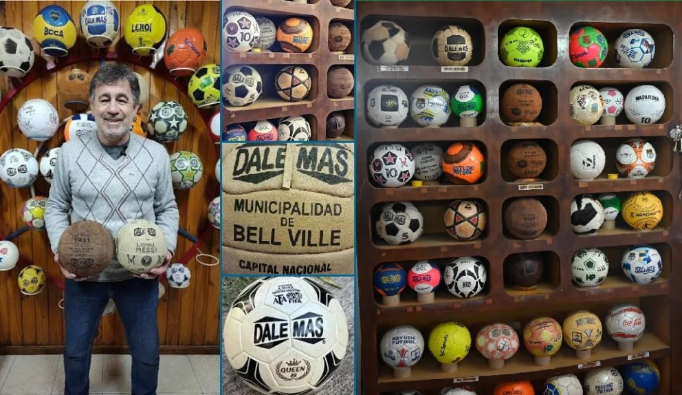 Dalemás, 61 años fabricando pelotas de fútbol que son orgullo de una ciudad y una familia