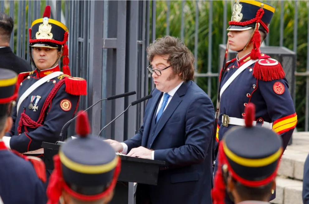 Javier Milei en el acto por San Martín: “Vamos a dar la batalla por la libertad”