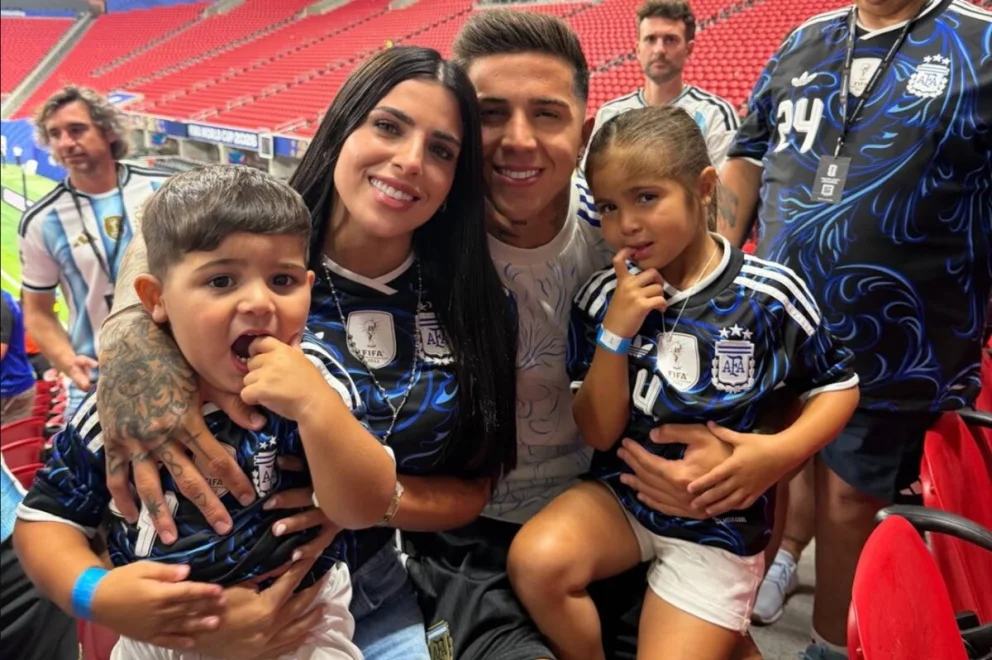 El tierno momento entre los hijos de Enzo Fernández y Valentina Cervantes que enterneció a las redes