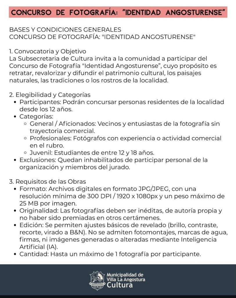 Concurso de Fotografía “Identidad Angosturense”