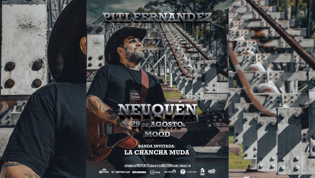 Piti Fernández vuelve a Neuquén para rockear en Mood Live