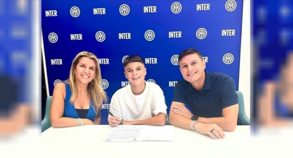 El hijo de Javier Zanetti firmó su primer contrato con Inter