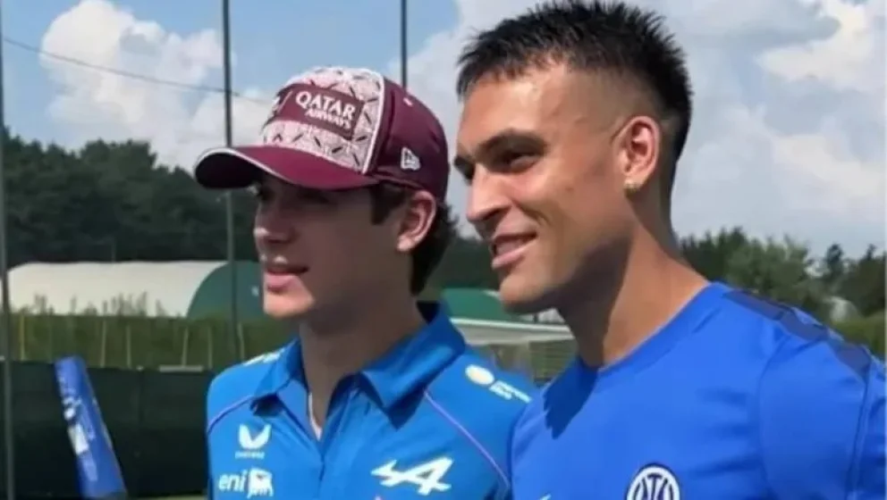 Encuentro de ‘Toros’ en Milán: Colapinto visitó a Lautaro Martínez antes de estrenar las mejoras de Alpine en Monza