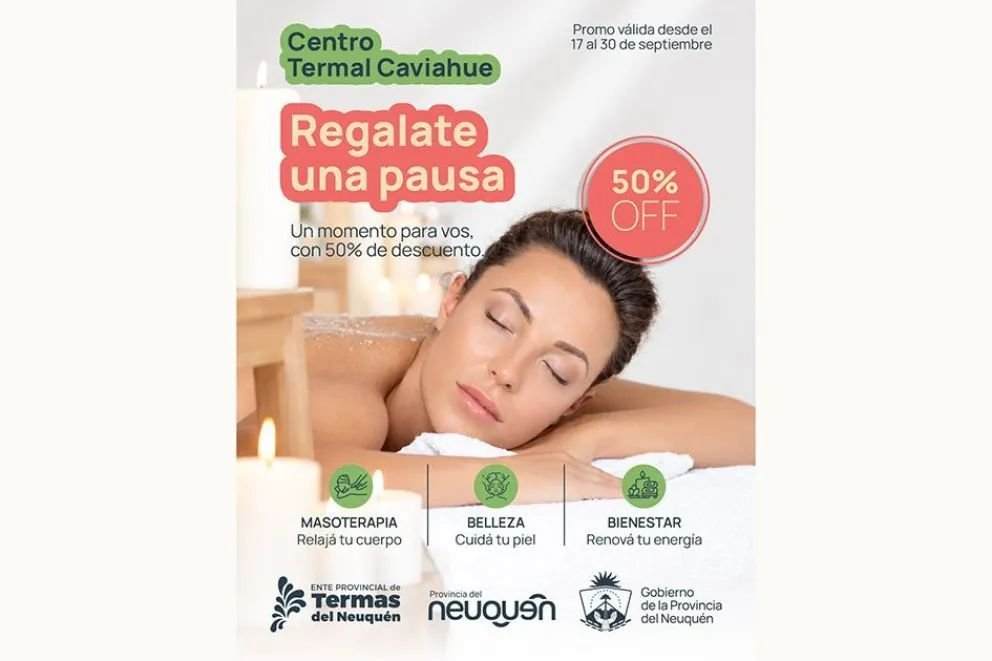 Termas con 50% de descuento en tratamientos y servicios